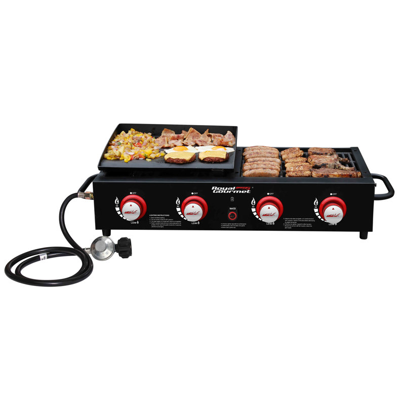 Royal Gourmet Gd4002t Tailgater Grill & Griddle Combo, 4burner